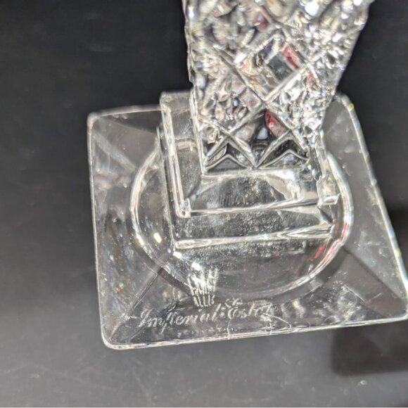 Imperial Estates Vintage Crystal Candlestick Holders Set Of 2 - Picture 4 of 16